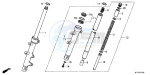 CBR125RTC drawing FRONT FORK