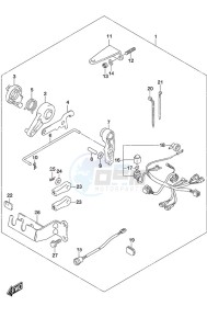 DF 9.9A drawing Remote Control Parts