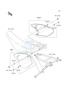 KX 250 M (M1) drawing SIDE COVERS