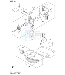 GSX-R1000 drawing TURNSIGNAL LAMP