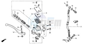 CM125C drawing FR. BRAKE MASTER CYLINDER (SI)