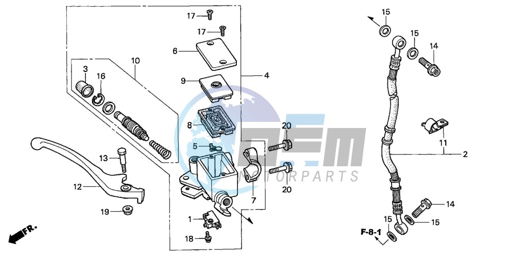 FR. BRAKE MASTER CYLINDER (SI)