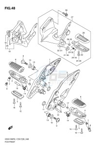 GSX1300R (E3-E28) Hayabusa drawing FOOTREST