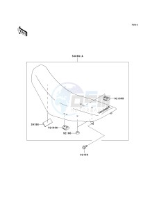 KDX 200 H (H10-H11) drawing SEAT