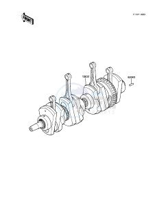 KZ 1100 A [SHAFT] (A1-A3) [SHAFT] drawing CRANKSHAFT