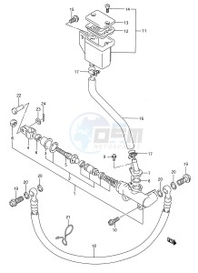 GSX750F (E28) drawing REAR MASTER CYLINDER