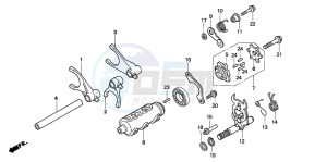 ST1100A drawing GEARSHIFT DRUM