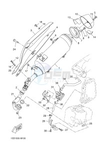 YP400R X-MAX 400 X-MAX 400 (1SD1 1SD1 1SD1) drawing EXHAUST