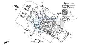 VTR1000SP VTR1000SP-1 drawing FRONT CYLINDER HEAD