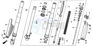 CR80R drawing FRONT FORK