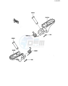 KX 500 A [KX500] (A1) [KX500] drawing FOOTRESTS -- 83 A1- -