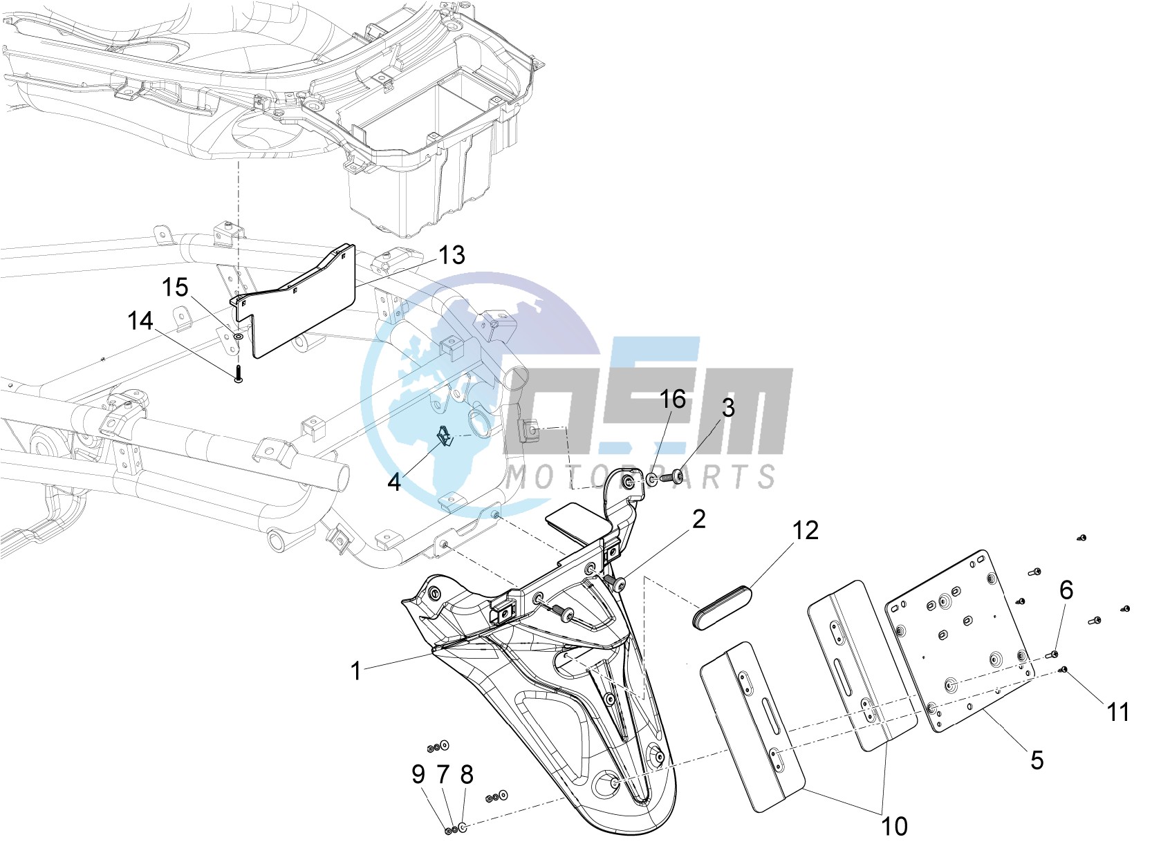 Rear cover - Splash guard