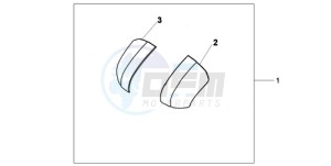 XL1000V9 Europe Direct - (ED) drawing PANNIER SCUFF PAD SET A