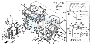 CB600F2 CB600S drawing CRANKCASE