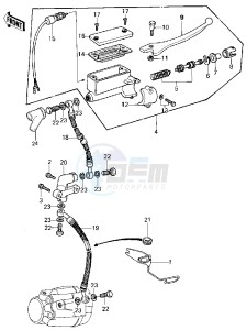 KZ 440 D [LTD BELT] (D1) [LTD BELT] drawing FRONT MASTER CYLINDER -- 80 D1- -