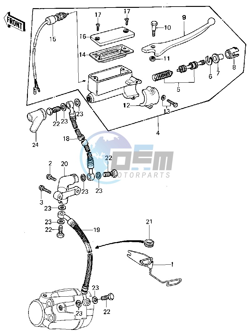 FRONT MASTER CYLINDER -- 80 D1- -