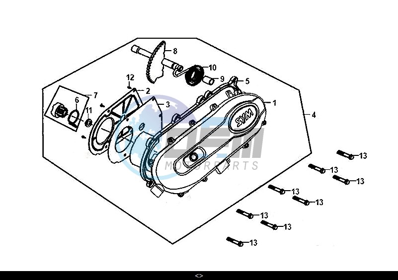 L. CRANK CASE COVER