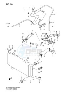 SV1000 (E3-E28) drawing RADIATOR HOSE