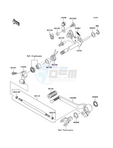 Z750R ZR750NCF UF (UK FA) XX (EU ME A(FRICA) drawing Gear Change Mechanism