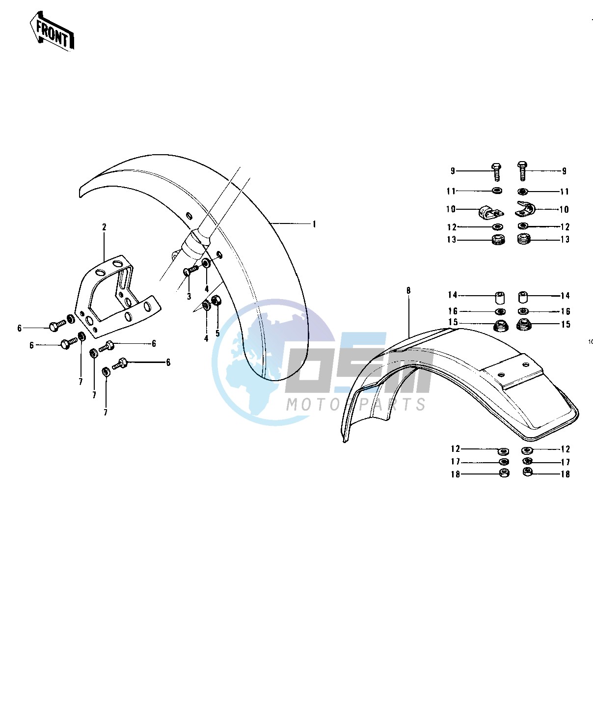 FENDERS -- 73-75 D_E_F & 76 A8- -