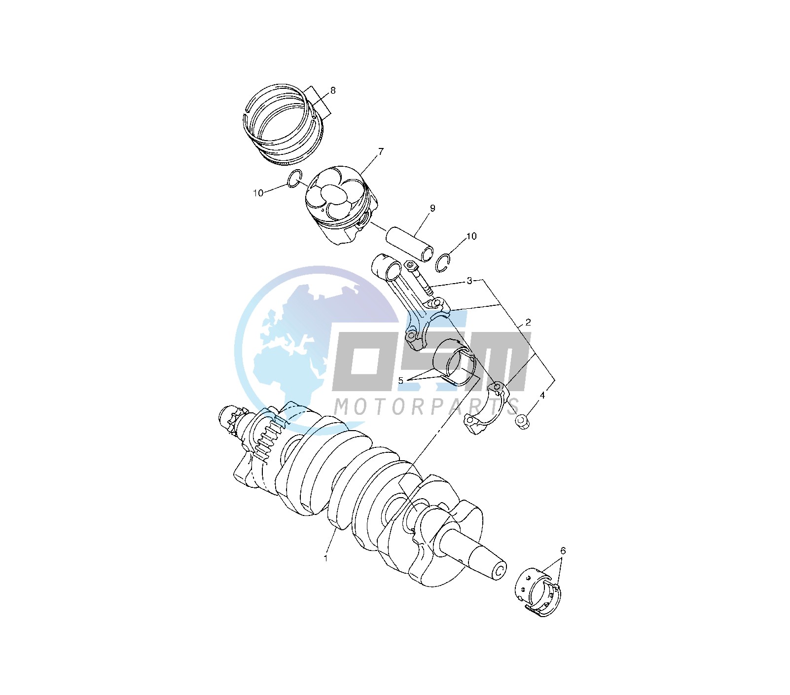 CRANKSHAFT AND PISTON