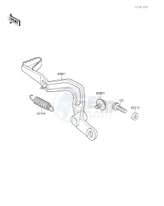 KX 80 L N [KX80] (L2-N3) [KX80] drawing BRAKE PEDAL