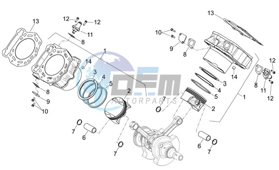 Cylinder with piston