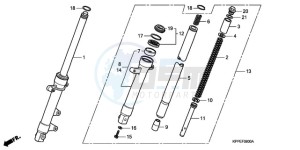 CBR125RWA Germany - (G / WH) drawing FRONT FORK