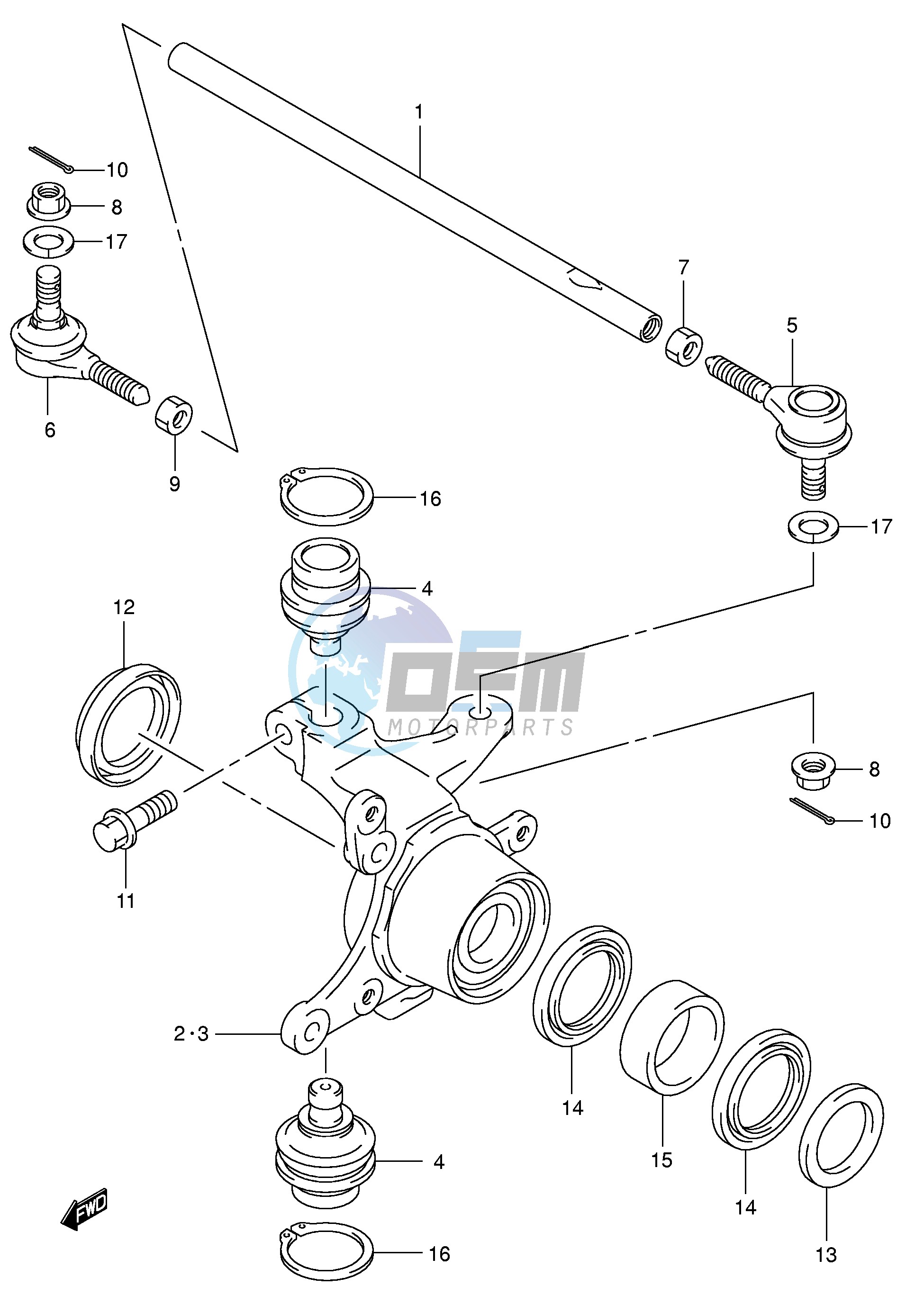 STEERING KNUCKLE (MODEL K5 K6 K7)