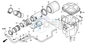 TRX500FA FOURTRAX FOREMAN drawing AIR CLEANER (TRX500FA1/2/3/4)