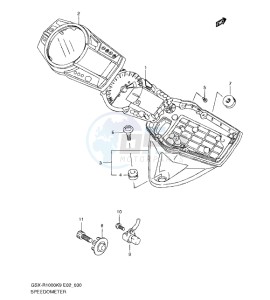 GSX-R1000 drawing SPEEDOMETER