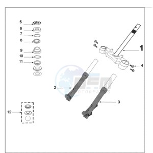 TWEET 50 X drawing FRONT FORK / STEERINGHEAD