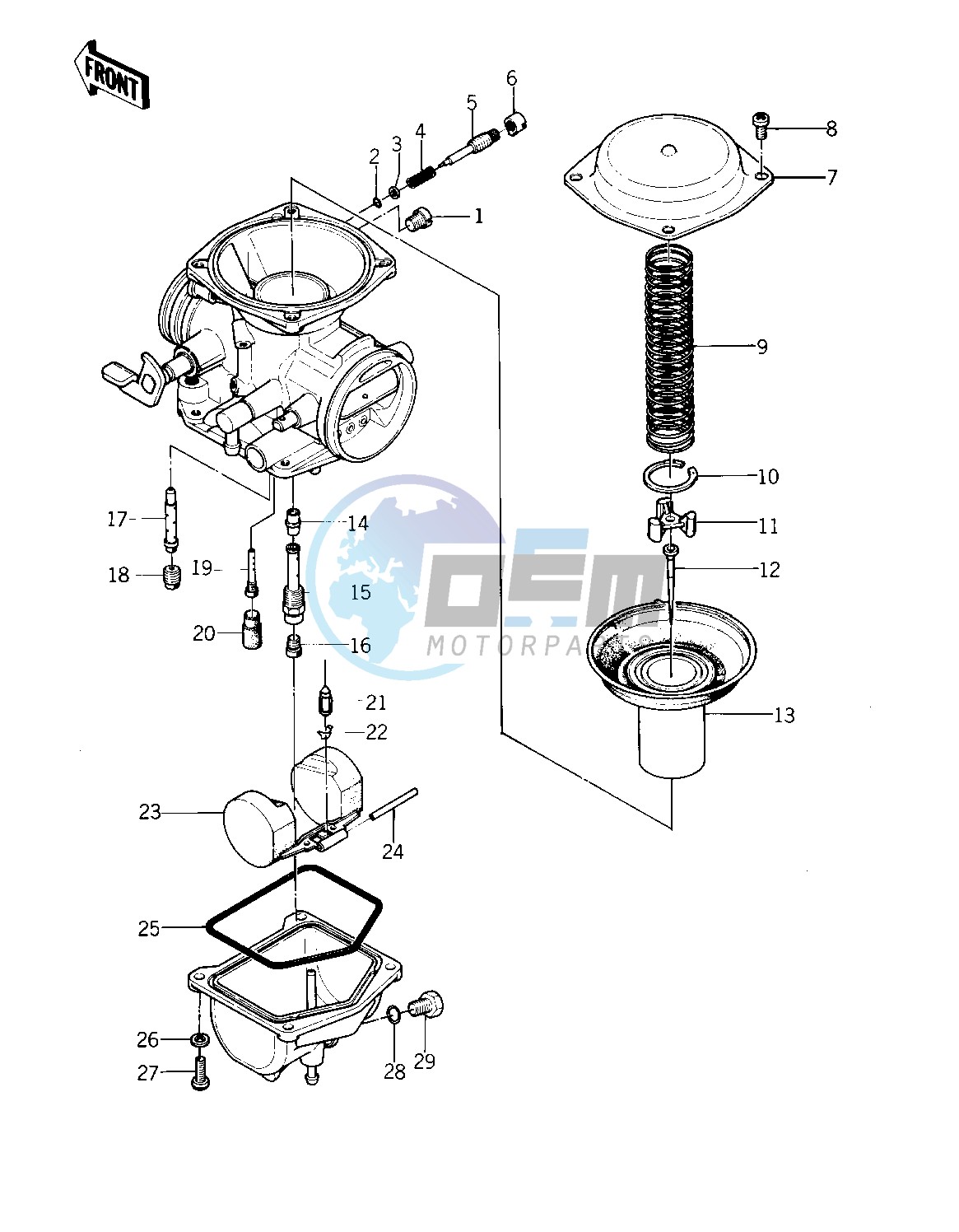 CARBURETOR PARTS -- KZ400-S3- -