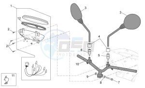 Scarabeo 50 4t 2v e2 drawing Handlebar - Dashboard