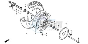 SRX50 drawing FRONT WHEEL