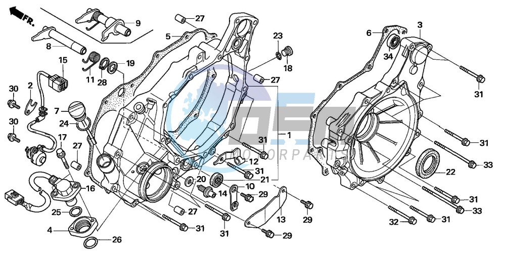 REAR CRANKCASE COVER