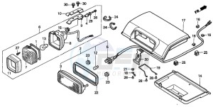 TRX300FW FOURTRAX 300 4X4 drawing TAILLIGHT