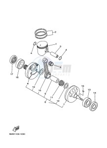 YZ250 (BCRL) drawing CRANKSHAFT & PISTON