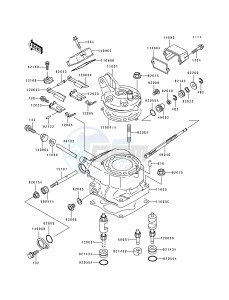 KX 125 K [KX125] (K) [KX125] drawing CYLINDER HEAD_CYLINDER