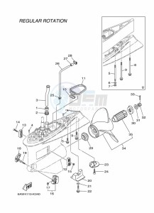 F350AETU drawing PROPELLER-HOUSING-AND-TRANSMISSION-2