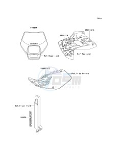 KLX 250 D [KLX250R] (D2-D4) [KLX250R] drawing DECALS-- KLX250-D3- -