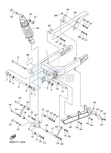 XVS1300A MIDNIGHT STAR (11C7) drawing REAR ARM & SUSPENSION