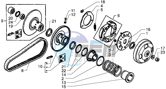 Driven pulley