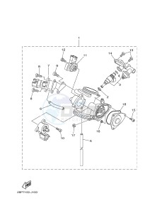 YFM550FWA YFM5FGD GRIZZLY 550 (1NP8) drawing THROTTLE BODY ASSY 1