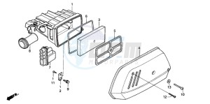 SH50D drawing AIR CLEANER