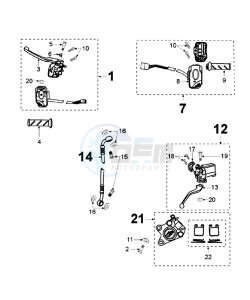 VIVA D drawing BRAKE SYSTEM BRAKE CALIPER AJP BRAKE LEVER SOVEREP