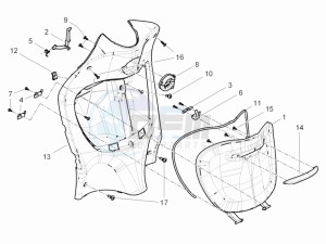 Liberty 50 4t Delivery drawing Front glove-box - Knee-guard panel