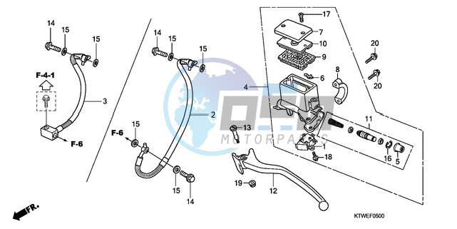 RR. BRAKE MASTER CYLINDER