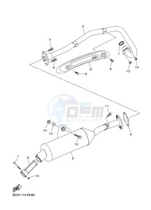 YFM90R YFM09RYXH (BD36) drawing EXHAUST