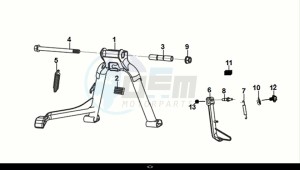 NH-X125 (ME12B2-EU) (E5) (M1) drawing MAINSTAND